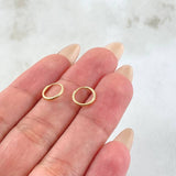 Candongas Aro Liso 0.4gr / 0.9cm / Oro Amarillo 18K *