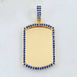 Dije Placa Rectangular 9.45gr / 4.7cm / Oro Amarillo 18K