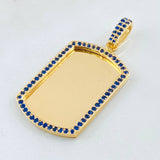 Dije Placa Rectangular 9.45gr / 4.7cm / Oro Amarillo 18K