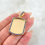 Dije Placa Rectangular 9.45gr / 4.7cm / Oro Amarillo 18K