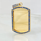 Dije Placa Rectangular 9.45gr / 4.7cm / Oro Amarillo 18K