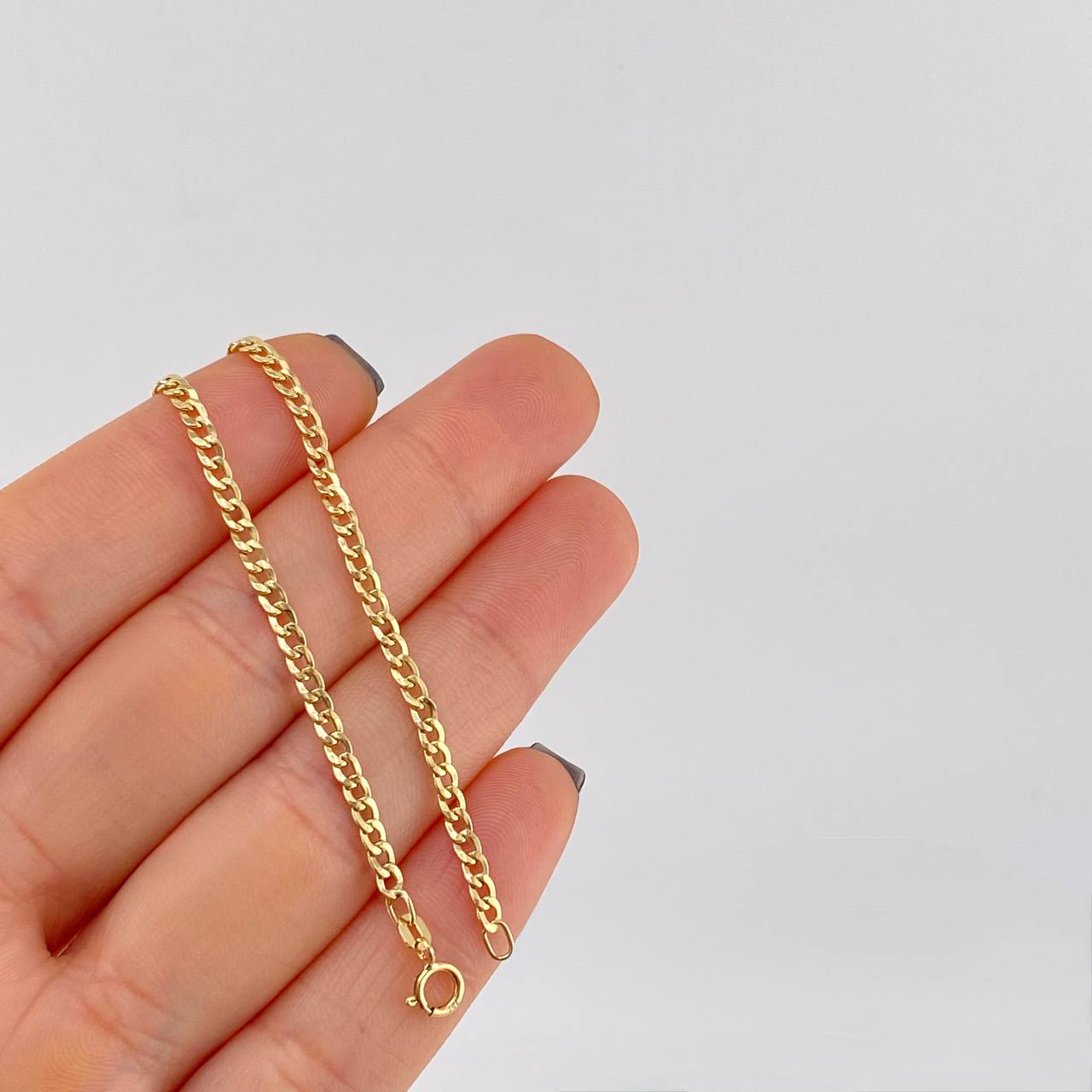 Pulso Cubano 1.5 g / 19 cm / 2.5 mm Oro Amarillo 18K