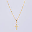 Set Cadena Garibaldi + Dije Cruz / 1.75 g / 45.5 cm Oro Amarillo 18K