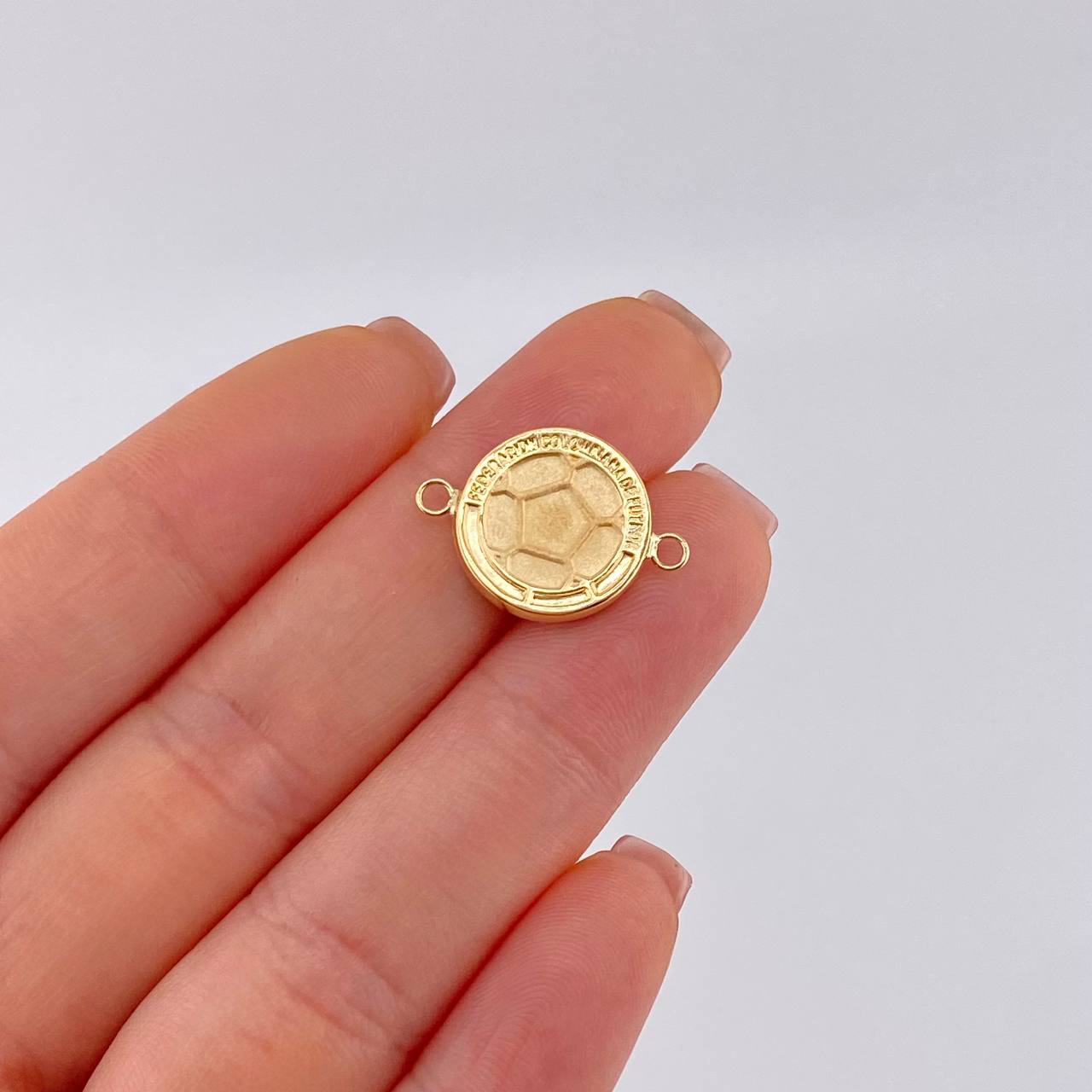 Herraje Escudo Colombia Mate 0.9 g / 2.1 cm Oro Amarillo 18K