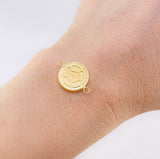 Herraje Escudo Colombia Mate 0.9 g / 2.1 cm Oro Amarillo 18K