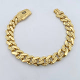 Pulso Cubano Infinito  19.15gr / 20.6cm / 11mm Diamantado Oro Amarillo +2 18K $