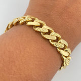 Pulso Cubano Infinito  19.15gr / 20.6cm / 11mm Diamantado Oro Amarillo +2 18K $