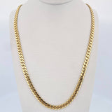 Cadena Cubana infinito 19.45gr / 61.5cm / 4.9mm Circones Blancos Oro Amarillo +2 18K &