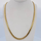Cadena Cubana Infinito 25.9gr / 61.8cm / 6.35mm Circones Blancos Oro Amarillo +2 18K $