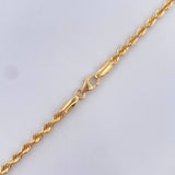 Cadena Lazo 4.9gr / 60cm / +3Oro 18K $