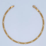 Pulso Figaro 2.45gr / 20cm / +3Oro 18K $