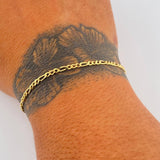 Pulso Figaro 1.1gr / 19cm / +3Oro 18K $