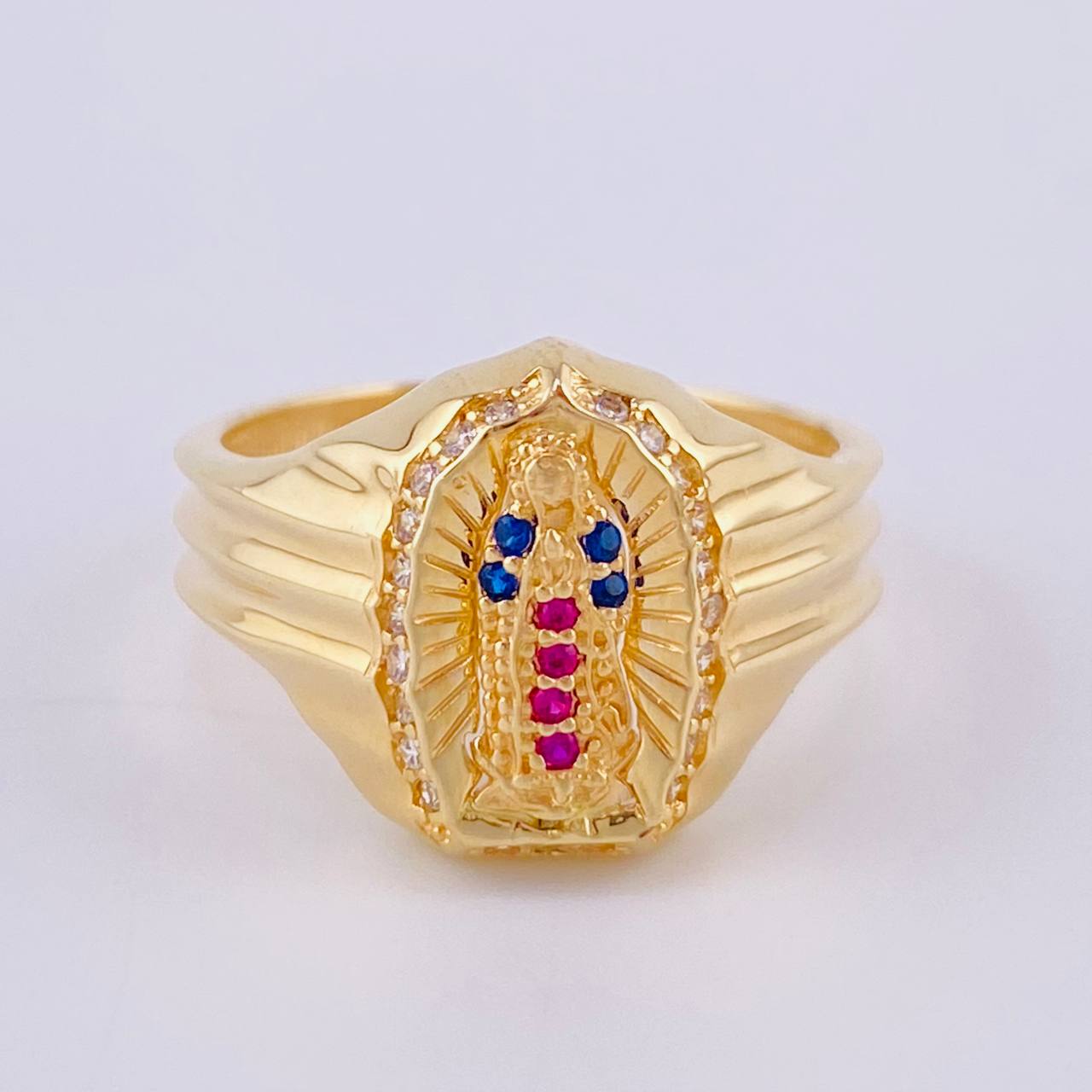 Anillo Virgen Guadalupe 4.55 g / T7 1/4 Oro Amarillo 18K