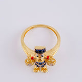 Anillo Pato Bolsa Dinero 4.5 g / T6 1/4 Oro Amarillo 18K