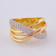 Anillo Lazos Cruzados 5.55 g / T7 Tres Oros 18K