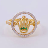 Anillo Corona Movil 4.2 g / T7 3/4 Oro Amarillo 18K