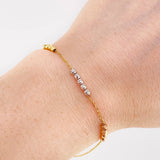 Pulso Modulable Aro Seguido Esferas Tricolor 2.6 g / 17 cm - 6 cm / 2,95 mm Tres Oros 18K