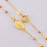 Cadena Denario Virgen Milagrosa 2.85 g / 45 cm / 2,25 mm Tres Oros 18K