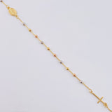 Cadena Denario Virgen Milagrosa 2.85 g / 45 cm / 2,25 mm Tres Oros 18K