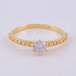 Anillo Solitario Túpido 1.85 g / T7 Oro Amarillo 18K