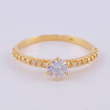 Anillo Solitario Túpido 1.85 g / T7 Oro Amarillo 18K
