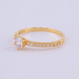 Anillo Solitario Tupido 2.05 g / T6 3/4 Oro Amarillo 18K