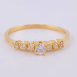 Anillo Solitario Destellante 1.7 g / T7 1/2 Oro Amarillo 18K