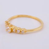 Anillo Solitario Destellante 1.7 g / T7 1/2 Oro Amarillo 18K