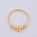 Anillo Solitario Destellante 1.7 g / T7 1/2 Oro Amarillo 18K