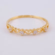 Anillo Carril Corazones Interceptos 1 g / T6 1/2 Oro Amarillo 18K