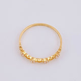Anillo Carril Corazones Interceptos 1 g / T6 1/2 Oro Amarillo 18K