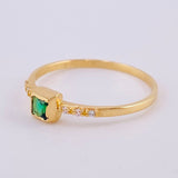 Anillo Solitario Cuadricular 1.1 g / T6 1/4 Oro Amarillo 18K
