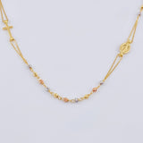 Cadena Denario Virgen Milagrosa 3.8 g / 45 cm / 2,45 mm Tres Oros 18K