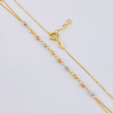 Cadena Denario Virgen Milagrosa 3.8 g / 45 cm / 2,45 mm Tres Oros 18K
