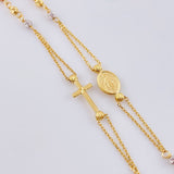 Cadena Denario Virgen Milagrosa 3.8 g / 45 cm / 2,45 mm Tres Oros 18K