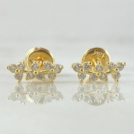Topos Arco Flores 0.9gr / 1cm / Oro 18K ©