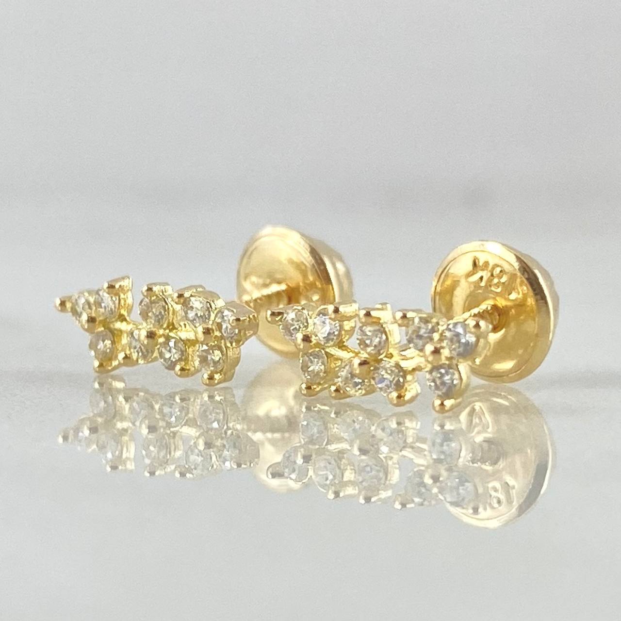 Topos Arco Flores 0.9gr / 1cm / Oro 18K ©