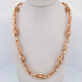 Cadena Dubai Rustica 128.1gr / 69.4cm / 8mm Oro Rosa 18K $