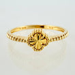 Anillo Trebol Dorado Burbujas 1.5gr / T6 3/4 / Oro Amarillo Nac.Esp. 18K