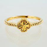 Anillo Trebol Dorado Burbujas 1.5gr / T6 3/4 / Oro Amarillo Nac.Esp. 18K