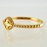 Anillo Trebol Dorado Burbujas 1.5gr / T6 3/4 / Oro Amarillo Nac.Esp. 18K