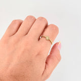 Anillo Trebol Dorado Burbujas 1.5gr / T6 3/4 / Oro Amarillo Nac.Esp. 18K