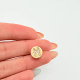 Dije Herraje Letra M 1.3gr / 1cm / Oro Amarillo 18K
