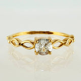 Anillo Solitario Ojos 1.05gr / T5 3/4 / Oro Amarillo 18K