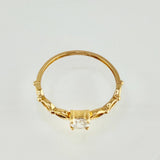 Anillo Solitario Ojos 1.05gr / T5 3/4 / Oro Amarillo 18K