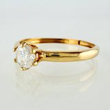 Anillo Solitario Circular 1.2gr / T6 3/4 / Oro Amarillo 18K