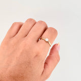 Anillo Solitario Circular 1.2gr / T6 3/4 / Oro Amarillo 18K
