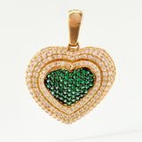 Dije Halo Corazón Tupido 9.75g / 3.5cm Oro Amarillo 18K