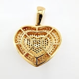 Dije Halo Corazón Tupido 9.75g / 3.5cm Oro Amarillo 18K