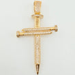 Dije Cruz Clavo Tupido 8.3gr / 6cm / Oro Amarillo 18K
